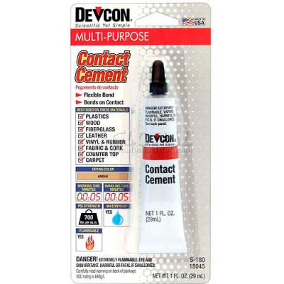 Devcon® Contact Cement (S-180), 18045, 1 Oz. Tube | B967593