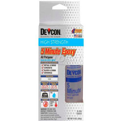 Devcon® 5 Minute® Fast Drying Epoxy, 20945, 2-4.5 Oz. Bottles