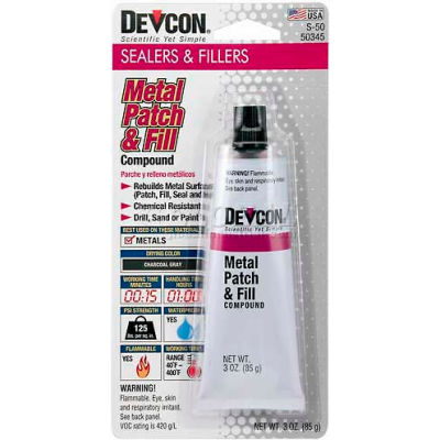 Devcon® Metal Patch & Fill, 50345, 3 Oz. Tube