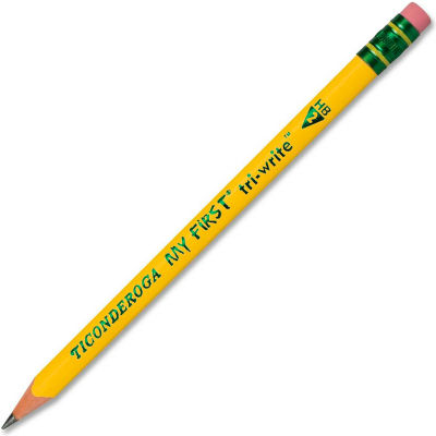 Dixon® Ticonderoga My First Tri-Write Beginner HB #2 Pencil With Eraser, 36/Box