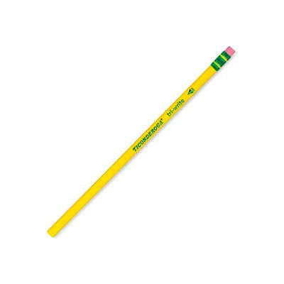 Dixon® Ticonderoga Tri-Write HB #2 Pencil With Latex-Free Eraser, Yellow, Dozen