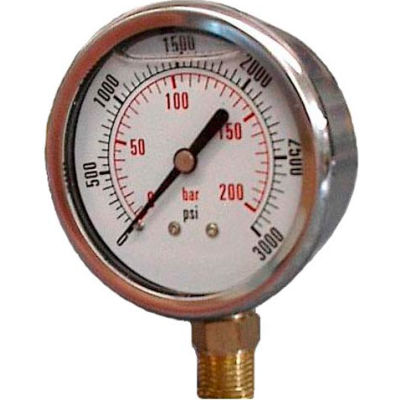 Dynamic 2 1/2 " Fluid Glycerine Filled Pressure Gauge Stem 10000 PSI
