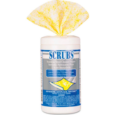 Dymon Stainelss Steel Cleaning Wipes, 30 Wipes/Can, 6 Cans - 91930
