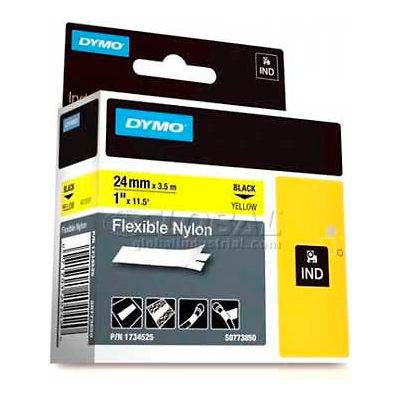 Rhino 1" Yellow Flexible Nylon Labels - Pkg Qty 5