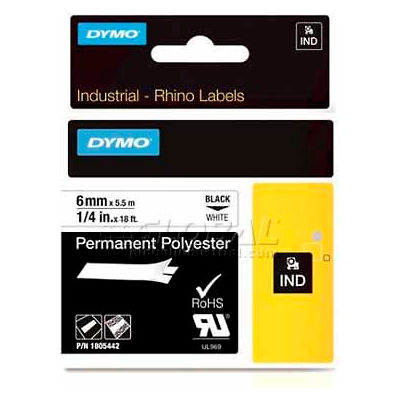 Rhino 3/4" Metalized Permanent Labels - Pkg Qty 5