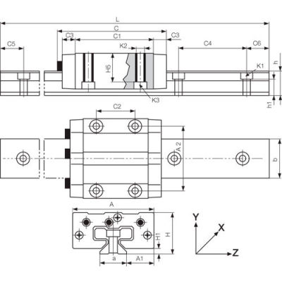 IGUS TS-01-30-1500 1500mm - DryLin-T Hard Anodized Aluminum Rail - Size 30