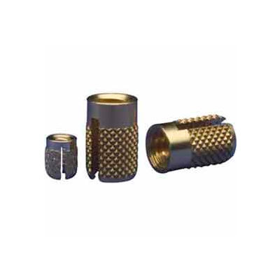 6-32 Flush Press Insert - Brass - 240-006-Br - Pkg Qty 50