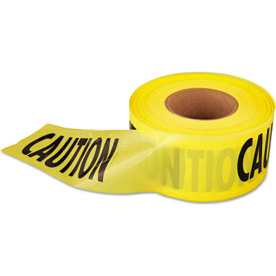 Empire® Economy Caution Barricade Tape, 3" x 1000 ft, Yellow/Black