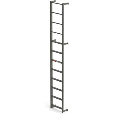 EGA Steel Side Step Dock Ladder, 8 Step, Gray - MDS8