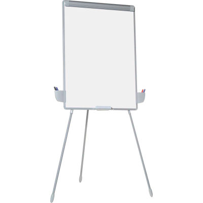 MasterVision Melamine Dry-Erase Tri-Pod Presentation Easel with Pen Accessory Cups, 29.5" X 42"