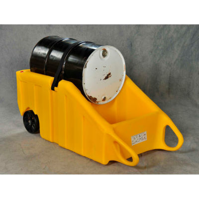 Eagle Drum Containment Dolly 1617Y - 70 Gallon Cap. - 10" Wheels - Polyethylene