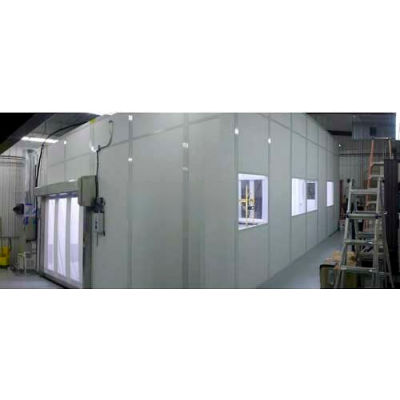 Ebtech Modular Cleanroom, 12'L x 8'W, 2 HEPA Units, 1 Light Fixture, 3 Outlets, ISO 7, Gray