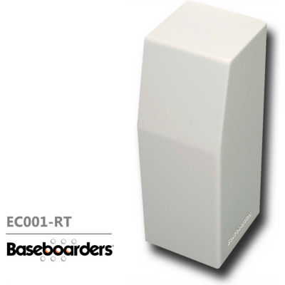 Baseboarders® Premium Series Steel Easy Slip-on Baseboard Right Side CLOSED Endcap, White