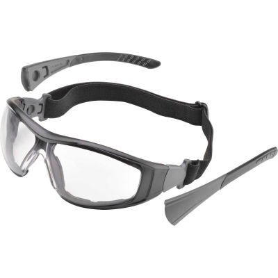 Elvex® Go-Specs II EVA FR Foam Lined Spectacle, Clear AF/PC Lens, Black Frame, 1 Pair