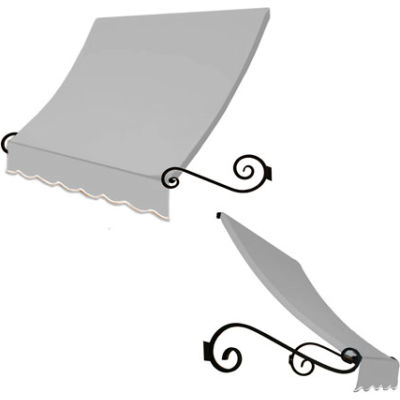 Awntech ECH1836-6G Window/Entry Awning 6-3/8'W x 1-1/2'H x 3'D Gray