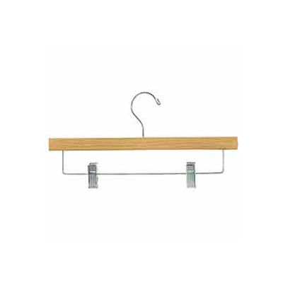 14" L Pant/Skirt W/ Chrome Hooks And Bar W/ Clips - Chrome Hook Natural - Pkg Qty 100