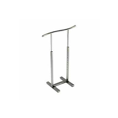 Single Bar Merchandiser with S-shaped Hangrail - Satin Chrome