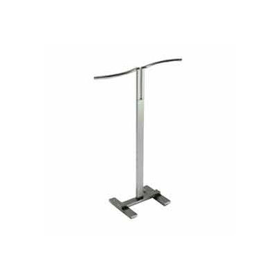 Adjustable 4-way Merchandiser with S-Shaped Hangrail - Satin Chrome