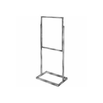 22" x 28" Bulletin Sign Holder w/ Rectangular Tubing Base - Matte Black
