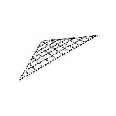 24" X 24" X 34-1/2" Triangular Shelf - Black - Pkg Qty 10
