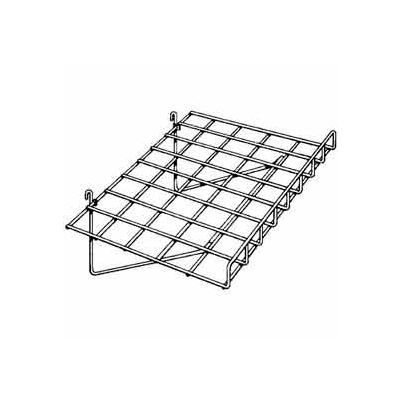 24"W X 15"D Straight Shelf W/ Front Lip - Semi-Gloss Black - Pkg Qty 4