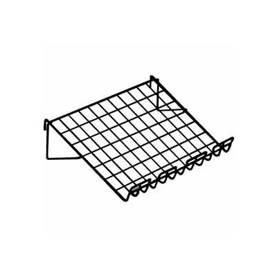 14"D X 22-1/2"W Sloping Shelf W/ 3" Lip - Black - Pkg Qty 6