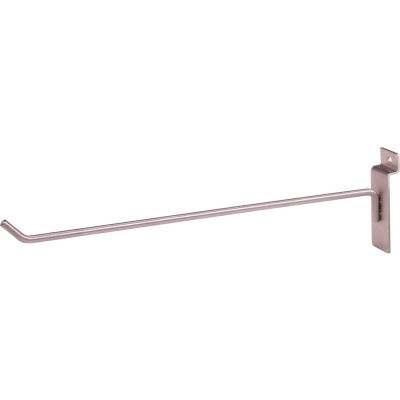 12" Hook for Slatwall - Satin Nickel - Pkg Qty 96