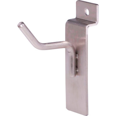 2" Hook for Slatwall - Satin Nickel - Pkg Qty 96
