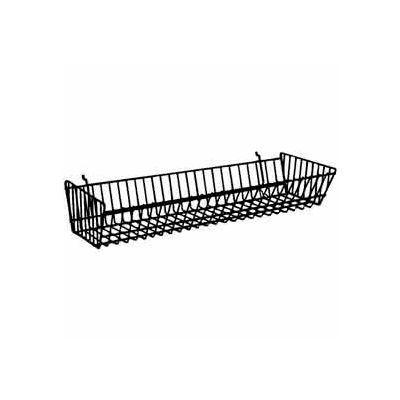 24"W X 10"D X 5"H Double Sloping Basket - Semi-Gloss Black - Pkg Qty 6