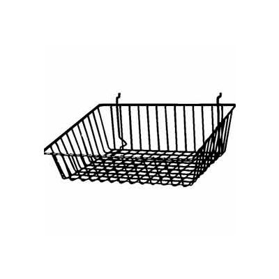 15"W X 12"D X 5"H Sloping Basket - Semi-Gloss Black - Pkg Qty 6
