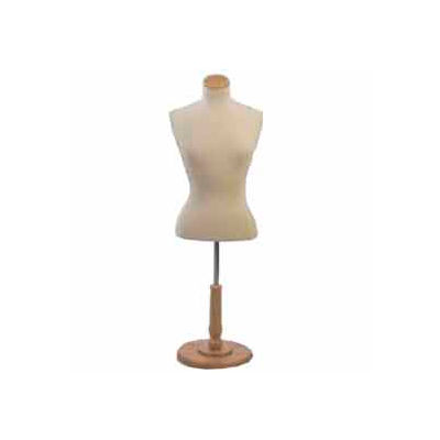 Female Blouse Form Tailor Bust, Neckblock & Base Included - Natural