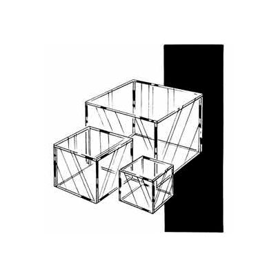 8"W X 8"DX 8"H Medium Display Cube - Clear - Pkg Qty 6