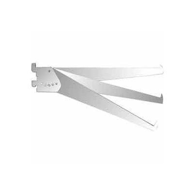 10" Adjustable Tap-In Style Shelf Bracket - Chrome - Pkg Qty 25