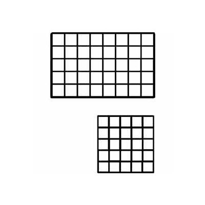 10"L X 10"W Epoxy Coated Grid Cubbies - Black - Pkg Qty 48
