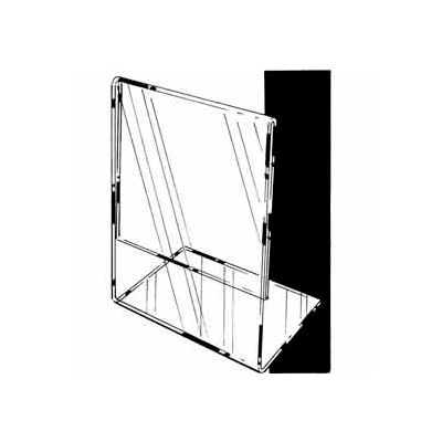 7"W X 5-1/2"H Acrylic Sign Holder Horizontal – Slantback For Counter Top - Clear - Pkg Qty 24