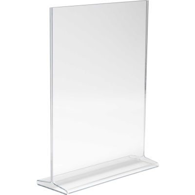 Econoco, Vertical Top Load Sign Holder, HPCT811VTP, 8-1/2"W x 11"H, Clear Acrylic - Pkg Qty 24