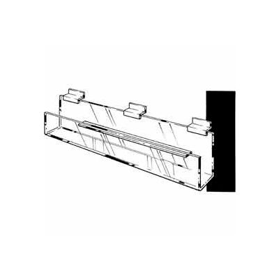 16"W X 2"D X 3"H Lip Greeting Card Shelves - Clear - Pkg Qty 12
