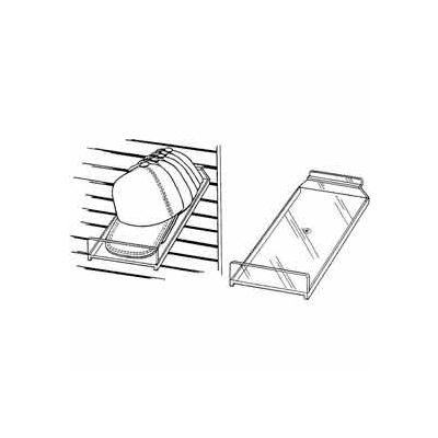 6-1/2"W x 12"D Injection Molded Styrene Slant Cap Shelf W/ Front Lip - Clear - Pkg Qty 24