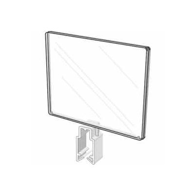 5-1/2"H X 7"W Polycarbonate Sign Holder W/ All-Purpose Clamp - Clear - Pkg Qty 24
