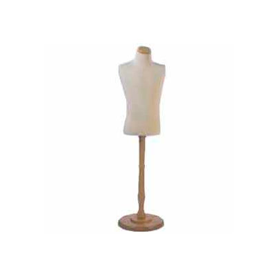 8-10 Year-Old Kid Tailor Bust, Neckblock and Base Included - Natural