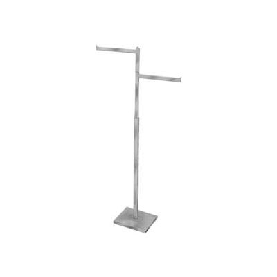 2 Straight Arm/Rectangular Tubing Rack- Satin