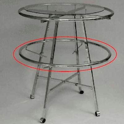 36" Add-On Round Hangrail For K50 And K52wd Garment Rack - Chrome - Pkg Qty 5