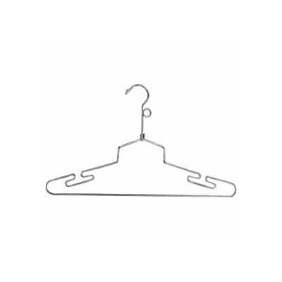 16" L Steel Lingerie Hanger W/ Loop Hook - Chrome - Pkg Qty 100