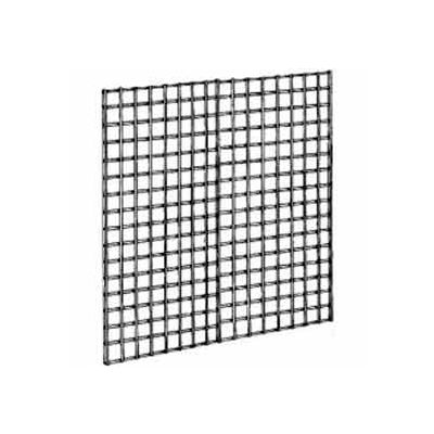 4'W X 4'H - Wire Grid Wall Panel - Semi-Gloss Black - Pkg Qty 3