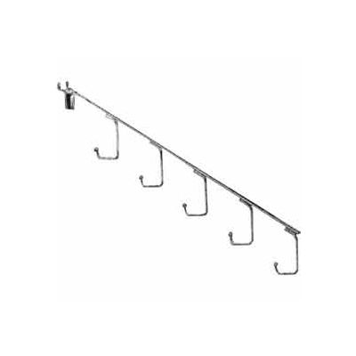 5 Hook Pegboard Waterfall - Chrome - Pkg Qty 48