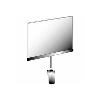 7"W X 5-1/2"H Acrylic Sign Holder W/ 1-1/2" Welded Swedge Stem - Chrome Clear - Pkg Qty 24