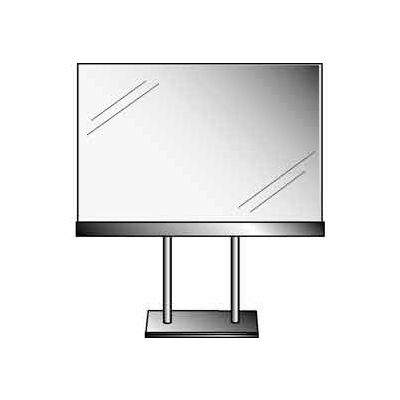 11"W X 7"H Acrylic Sign Holder W/ Base (4" Stems) - Chrome Clear - Pkg Qty 24