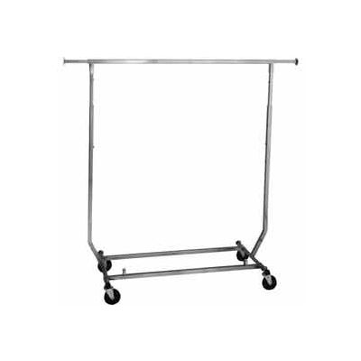 Salesman's Portable Garment Rack - Collapsible RCS/2 - Heavy Duty Round Tubing - Chrome