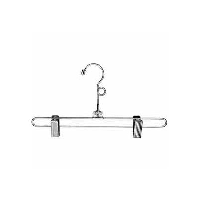 12" L Steel Skirt Hanger W/ Loop Hook - Chrome - Pkg Qty 100