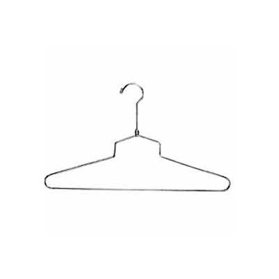 16" L Steel Blouse And Dress Hanger W/ Regular Hook - Chrome - Pkg Qty 100